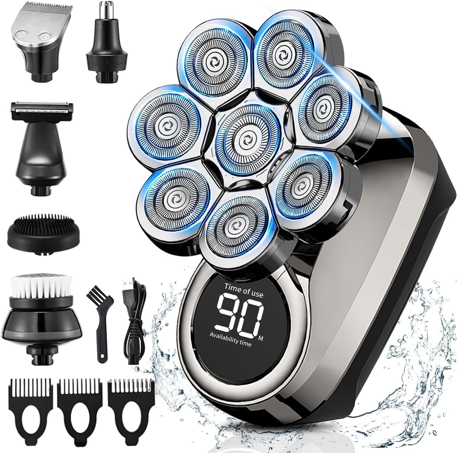 Head Shavers for Bald Men, 8D Upgraded 6-in-1 Bald