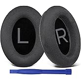 SOULWIT Micro Suede Earpads Replacement for Bose QuietComfort 45 (QC45)/QuietComfort SE (QC SE)/Quiet Comfort Wireless Over-Ear Headphones, Ear Pads Cushions with High Density Foam - Black