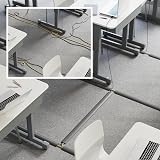 D-Line 1.8m Floor Cable Cover Grey 17x9mm Inner Channel Ribbed Base view 5