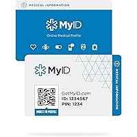 MyID Medical ID Wallet Card, ICE Contact Card, Store All of Your Medical Information for Emergencies