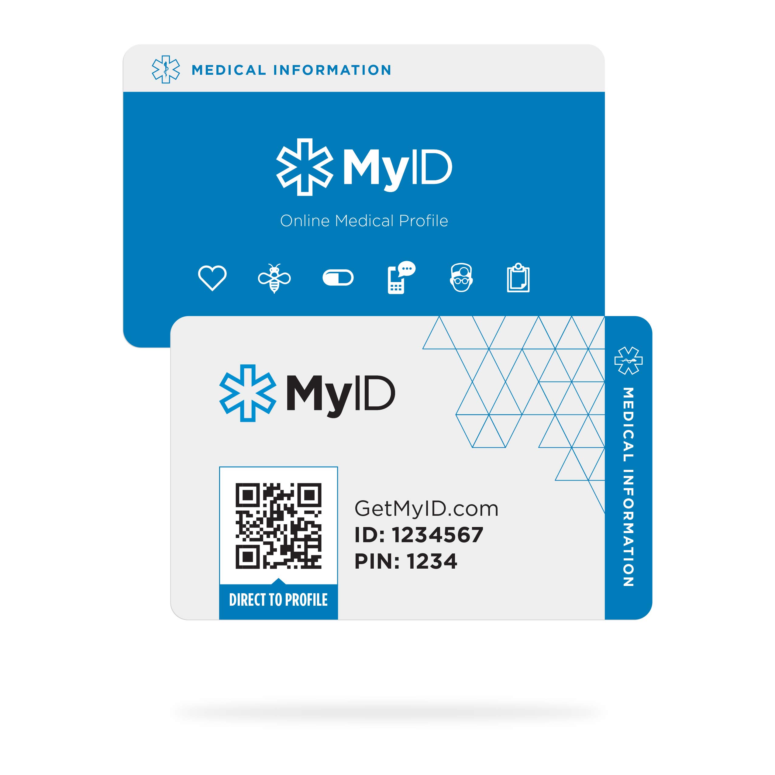 MyID Medical ID Wallet Card, ICE Contact Card, Store All of Your Medical Information for Emergencies