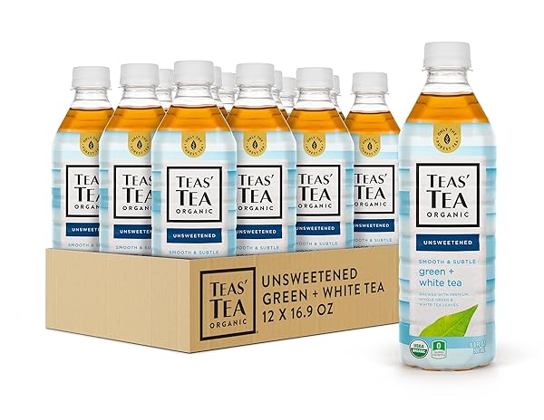TEAS’ TEA UNSWEETENED GREEN WHITE TEA 16.9 OUNCE...