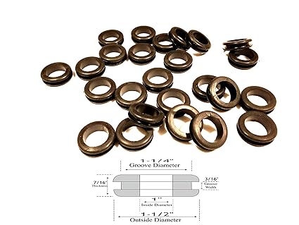 Lot Of 25 Rubber Grommets 1 Id 3 16 Groove Width Fits 1 1 4 Panel Hole Amazon Com Industrial Scientific