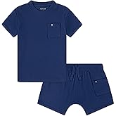 Hurley baby-boys And Toddler Rib Knit T-shirt and Shorts 2-piece Outfit Set