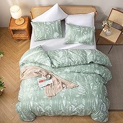 JANZAA Queen Comforter Set Sage Green Comforter