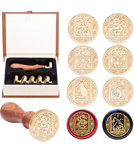 Timbro Sigillo A Cera Stile Vintage - Motivo Bussola Per Inviti, Regali E Lettere - Foto 3