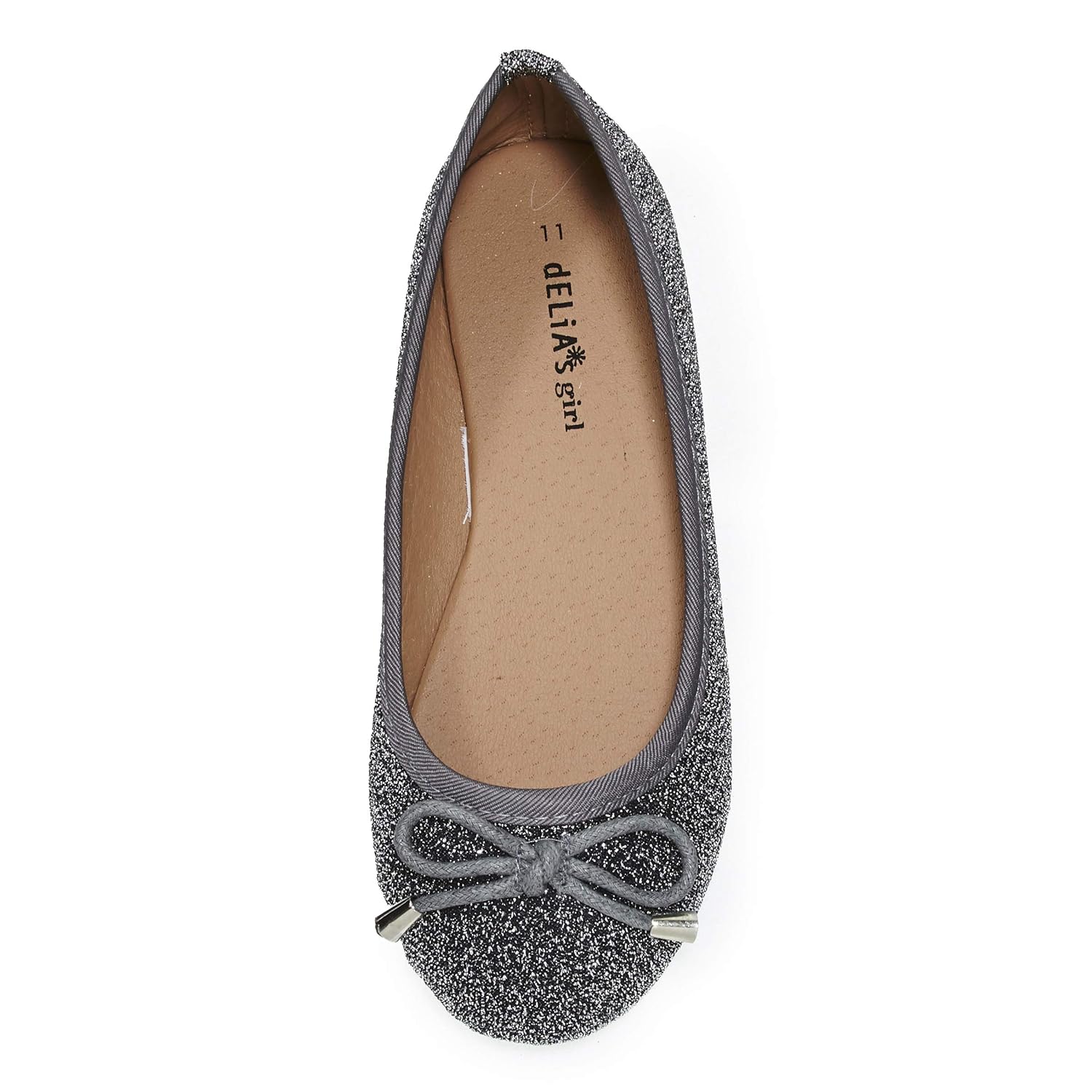 black glitter flat shoes