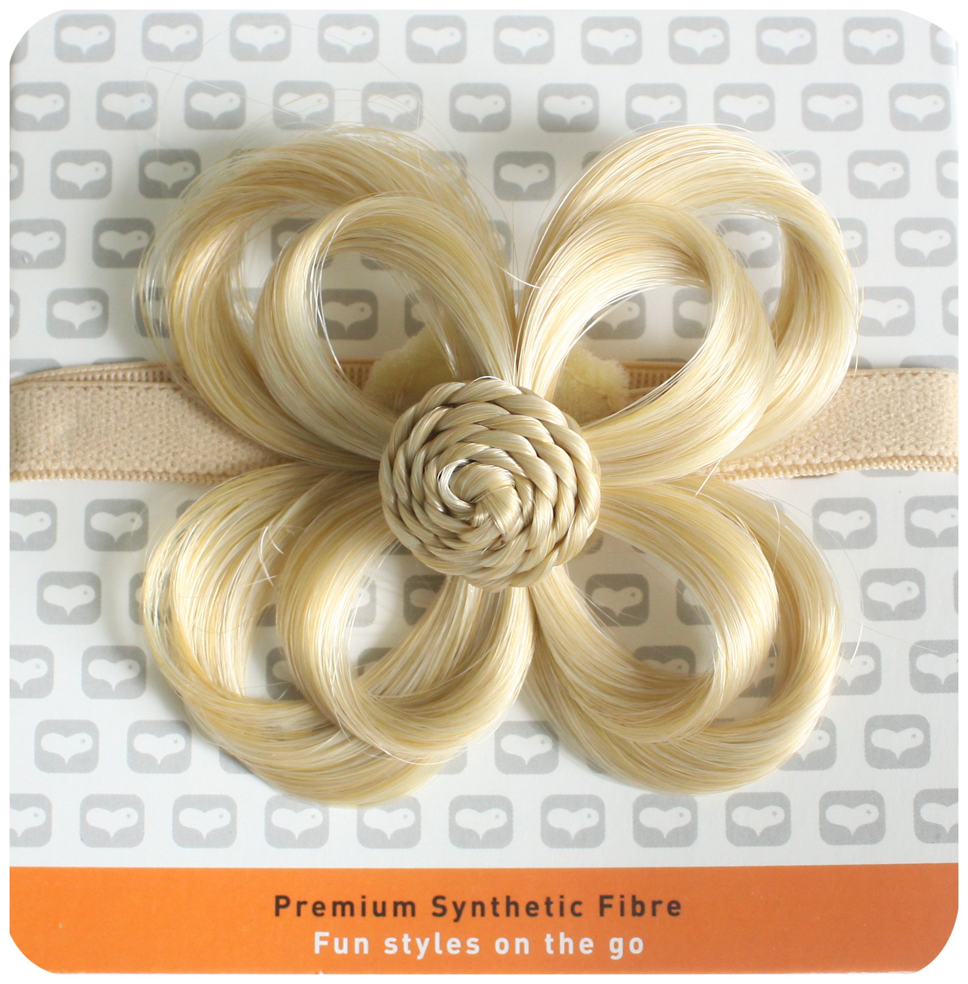 Love Hair Extensions Flower Hair Accessory On Elasticated Band, Colour M2460 Sunlight Blonde/Pure Blonde