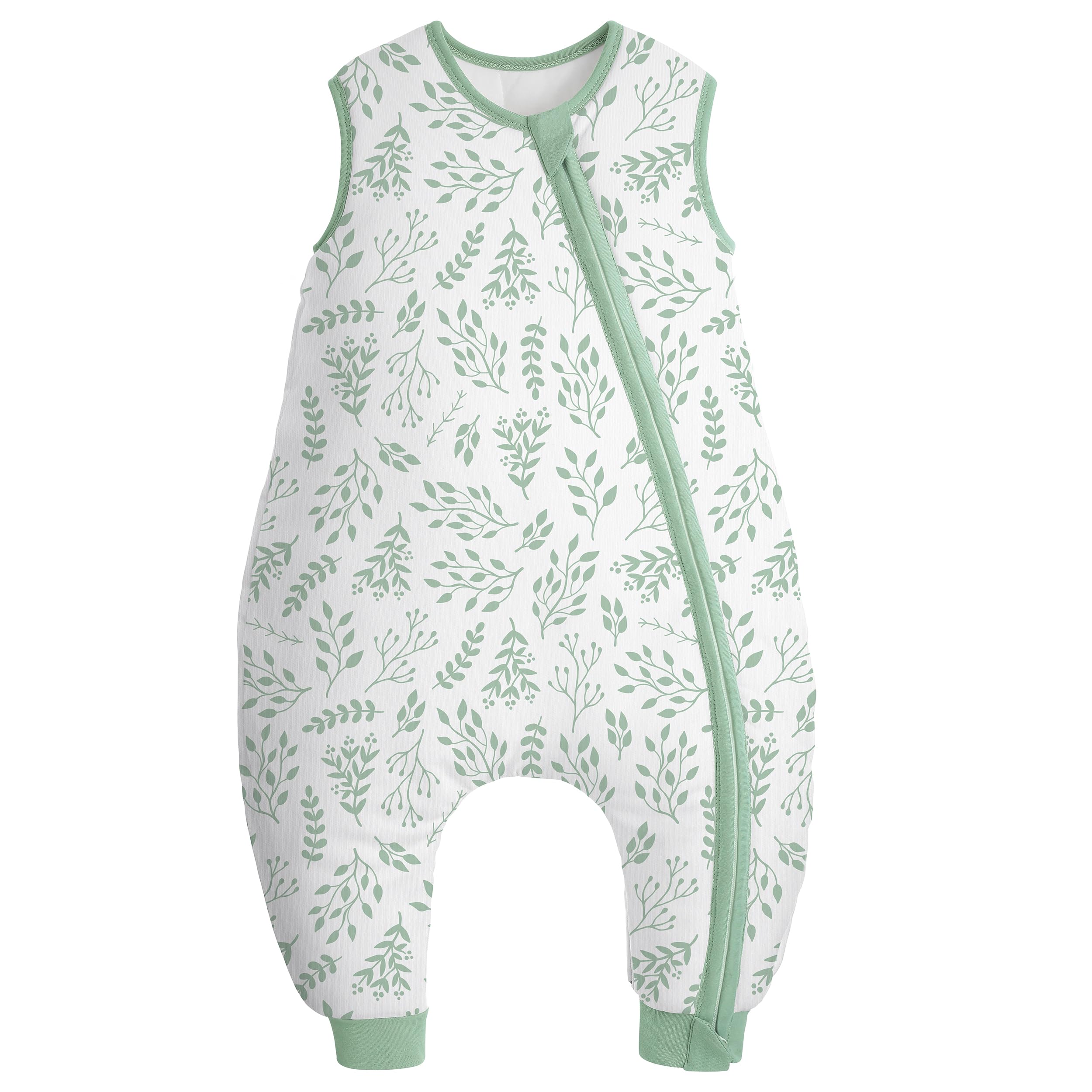 Yoofoss Baby Sleeping Bag with Leg 100cm 100% Cotton TOG 3.5 Winter Toddler Sleep Sack Wearable Blanket for Infant Toddler Little Leaf