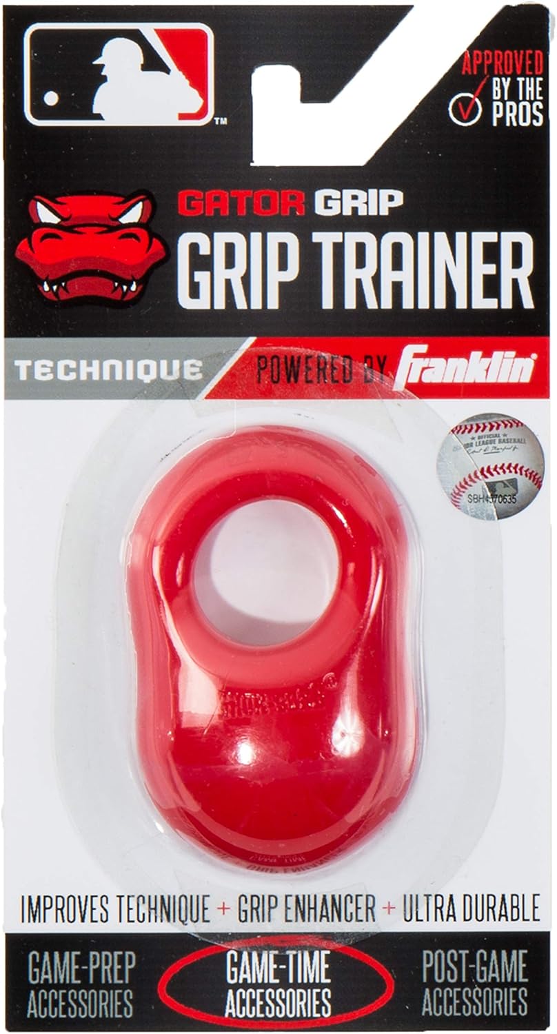 Franklin Sports Baseball Bat Swing Trainer - Gator Grip Grip Trainer - Baseball and Softball Hitting Aid - Knuckle Aligner and Swing Trainer - Black, (Model: 24052C1) : Sports & Outdoors