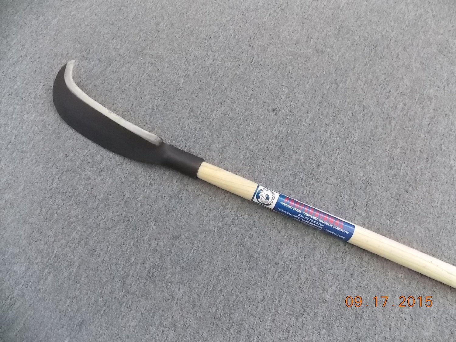 Billhook(brush Axe), ditch Bank Blade. Unique with Long Wood Handle Garden & Outdoor