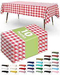 Pureegg Plastic Table Cloth Disposable 10 Pack, 54