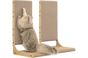 Zakkart 2-Pack Cat Scratching Board, 25.6'' Tall Cardboard L Shape Vertical Cat Scratchers for Indoor Cats, Cat Scratching Post for Wall and Couch, Large