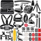 Neewer 50-In-1 Accessory Kit for GoPro Hero 7 6 5 4 3+ 3 2 1 Hero Session 5 Black AKASO EK7000 Apeman SJ4000 5000 6000 DBPOWER AKASO VicTsing WiMiUS Rollei QUMOX Lightdow Campark and Sony Sports DV