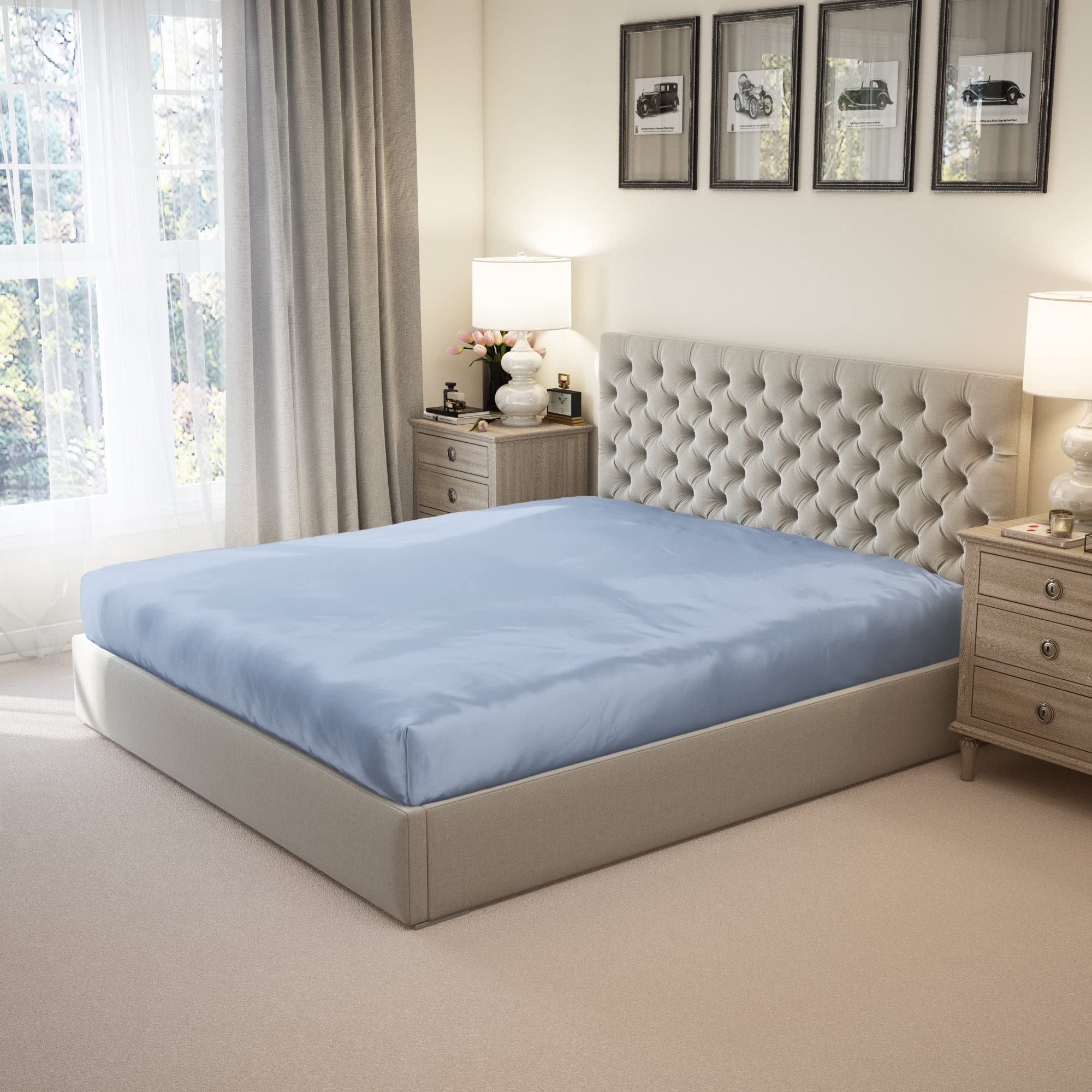 Mulberry Park 100% Pure King Silk Fitted Sheet 22