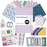 PAPERAGE Junk Journal & Scrapbook Kit, Hardcover Blank Journal Notebook, 20 Patterned Papers, 8 Sticker Sheets, 20 Die-Cut Sh