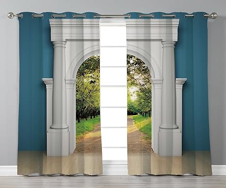 Thermal Insulated Blackout Grommet Window Curtains Surrealistic