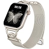 Zedoli Metal Milanese Loop Compatible with Apple Watch Band for Women 40mm 41mm 42mm 44mm 45mm 46mm 38mm, Magnetic Stainless Steel Mesh Strap with DC-Shape for iWatch Series 11 10 9 8 7 6 5 4 3 2 1 SE