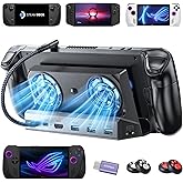 LISEN Docking Station for ASUS ROG ALLY X & Steam Deck & Lenovo Legion GO, Dual Cooling Fan [Zero Distraction] ROG ALLY Dock Station with 4K@60Hz,USB 3.0*3, PD100W and Ethernet Fit For Steam Deck OLED