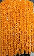 Krati Exports - 5 feet Marigold Garland (Golden Yellow (Light Orange))