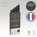 Parker Quink Fountain Pen Ink Cartridges Long Size Pack of 15 Black view 3