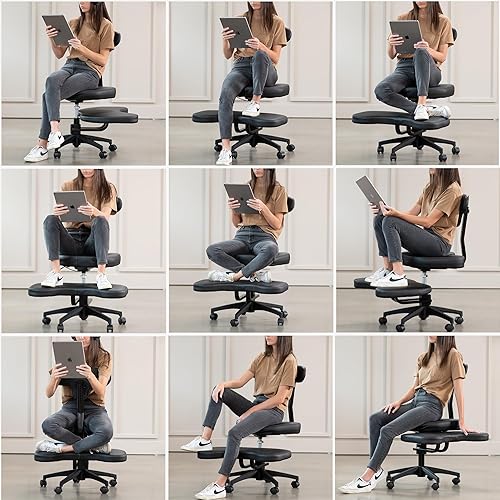 Kneeling Chair Sitting Cross Legged At Desk Adhd Chair Office