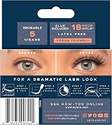 Eylure Dramatic No 127 False Lashes Wispy Reusable Latex Free Glue Included view 2