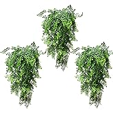 herfate Garland Hanging Vines 3 PC Artificial Leaves Fake Greenery Faux Plants Realistic Home Office Decoration Indoor Outdoor (Ginkgo)