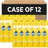 SC Johnson Professional Pledge Enhancing Polish Spray, Lemon scent, 12 Pack | Wood furniture, stainless steel polish that lifts dust and fingerprints for a fast shine, prevent scratches &amp; knicks
