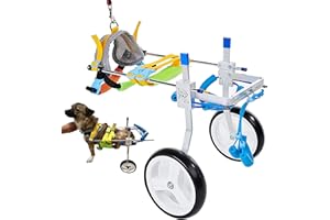 HOBEYHOVE Adjustable Dog Wheelchair, for Pet/Doggie Wheelchairs with Disabled Hind Legs Walking (7-Size)(S)