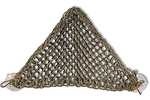 PENN-PLAX Reptology Lizard Lounger Corner Triangle – 100% Natural Seagrass Fiber – Great for Bearded Dragons, Anoles, Geckos, Iguanas, and Other Reptiles – Small