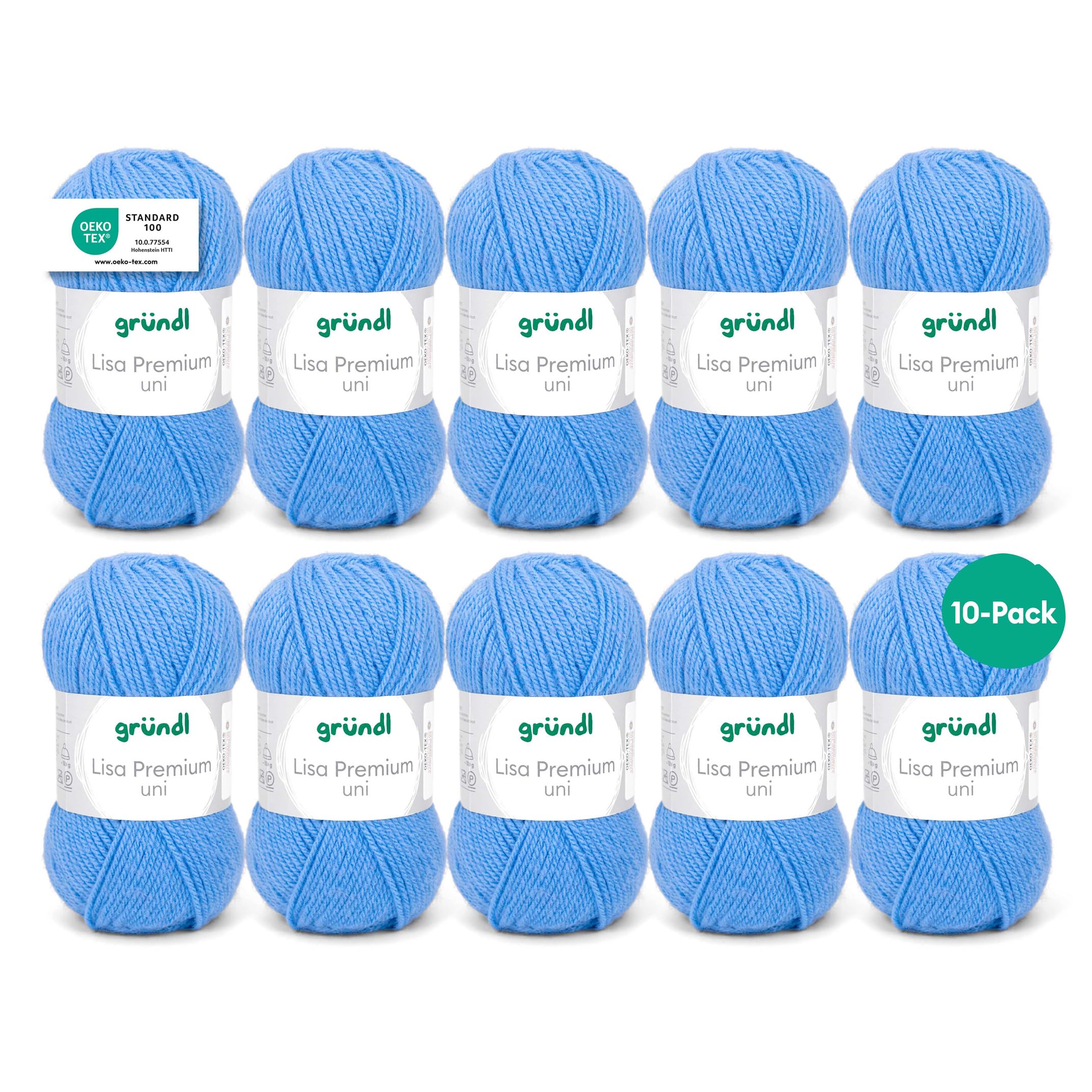 Grundl Lisa Premium uni 50g - medium blue 17 -Pack of 10 — image 1