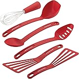 Rachael Ray Nylon Nonstick Set, Red, 6-Piece, Tools and Gadgets, One Size