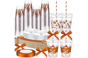 Jingmore 60 Pcs 12 oz Christmas Gingerbread Plastic Cups Bulk with Lids Sleeves and Straws Christmas Disposable Clear Plastic Cups Xmas Candy Canes Mug Holiday Birthday Wedding Party Favor Supplies