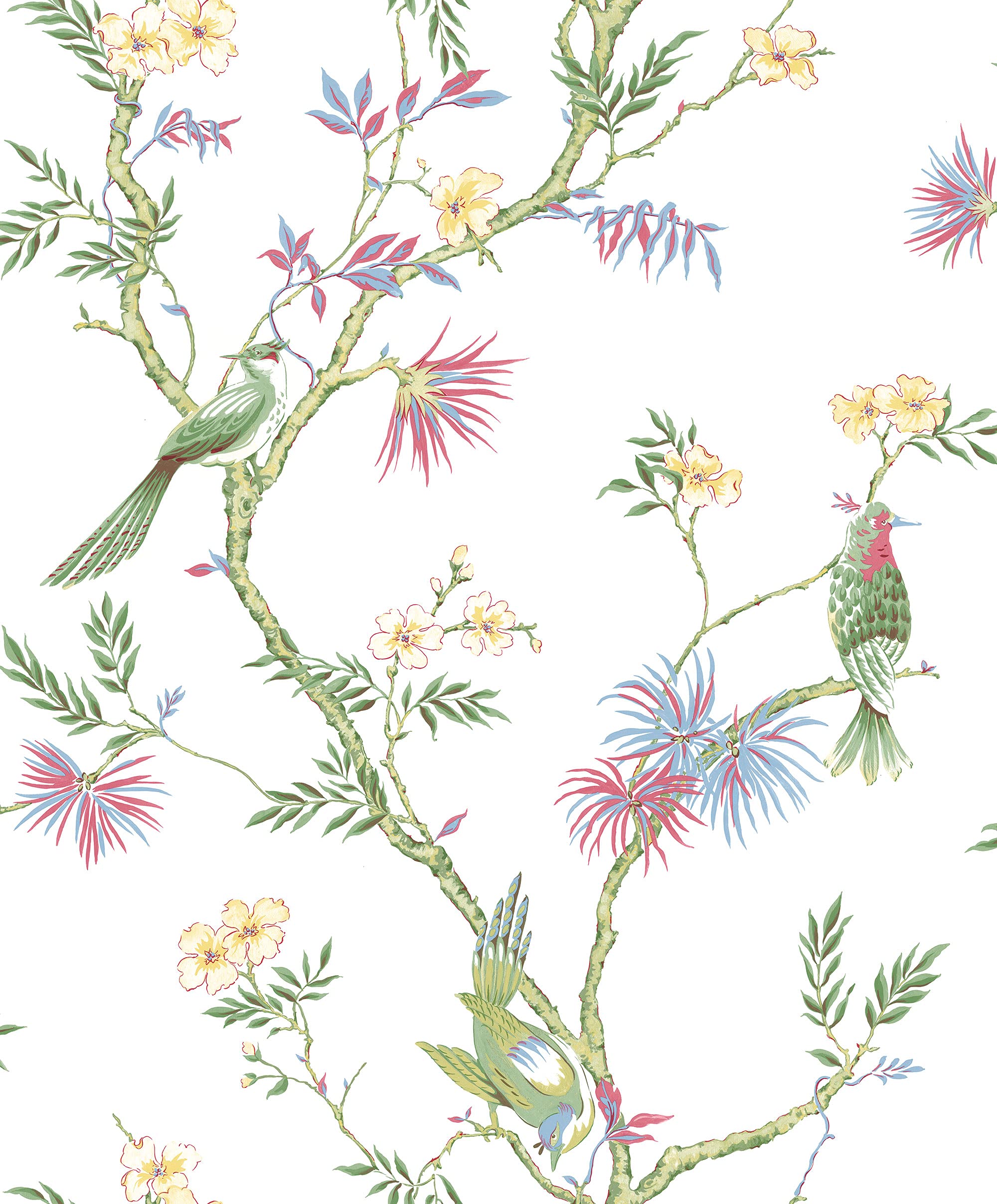 Galerie G78490 Secret Garden Classic Bird Trail Wallpaper, White/Bright, 10m x 53cm — image 1