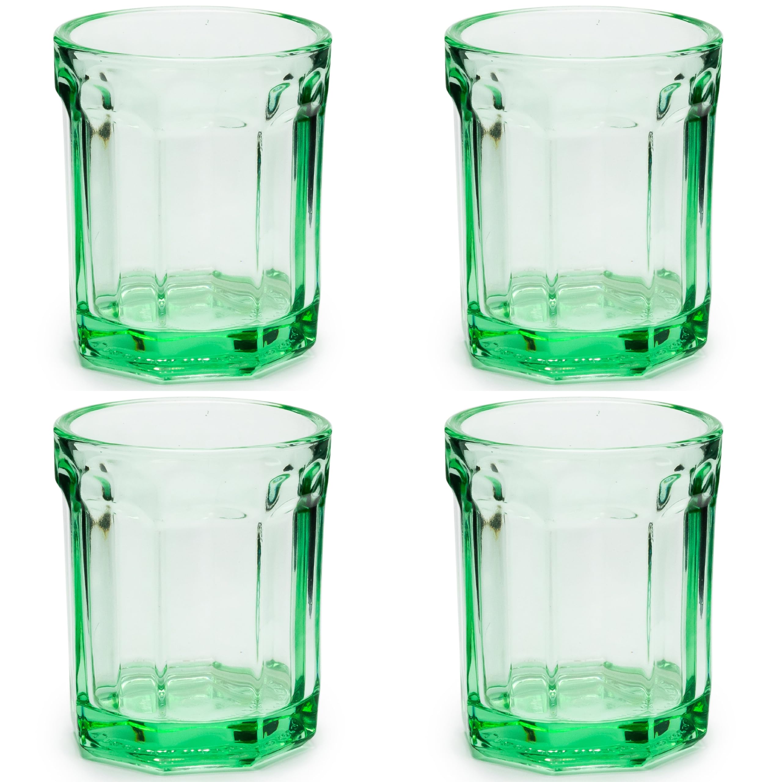 Serax Drinking Glasses Set of 4 | Fish & Fish Glassware by Paola Navone | 7.44 FL oz Clear Green Water Glass Cups Without Lids | Home Essentials, Kitchen Set | Drinks, Juice, Coffee