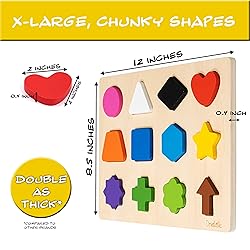 Magnetic Wooden Educational Shape Puzzle - Learn