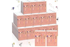 Yinder 60 Pack Christian Pocket Tissues Bulk Bible Verse Travel Size Tissue Packs 3 Ply Facial Paper for Women Wedding Graduation Christian Gifts Church Supplies (Inspirational)