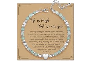ZOKCC Inspirational Gifts Bracelets for Women Healing Natural Stone Beaded Bracelets - Friendship Encouragement Graduation Gifts for Women Friends Sister Bestie Mom Daughter