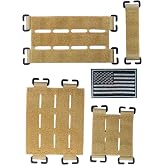 TATCIPK 4 Pack Molle Panel with Laser Cutting Loop | molle panel accessories attachments, backpack molle panel, backpack accessories, mini patch board, American flag patch