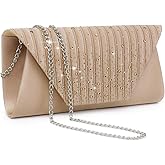 Dasein Women Evening Bags Wedding Purses Handbags Party Clutches Cocktail Prom Formal Clutch with Glitter Rhinestones