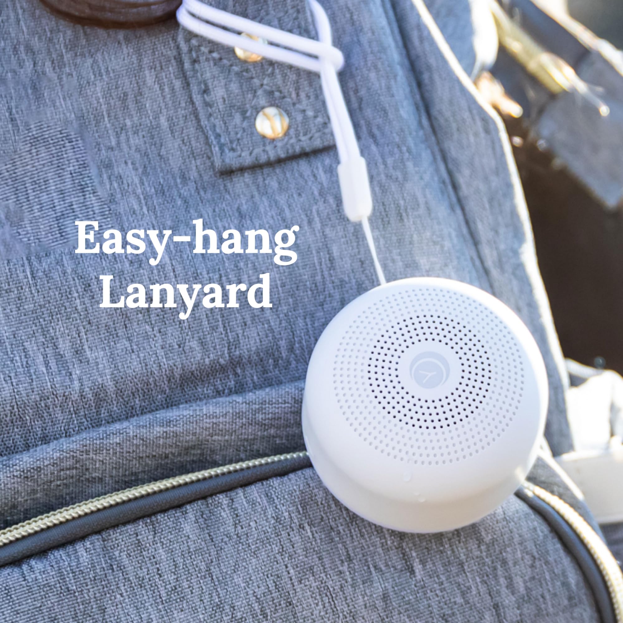 YOGASLEEP Travel Mini Portable White Noise Sound Machine, 6 Soothing Sounds, Volume Control, Dimmable Night Light, Sleep Therapy for Adults & Baby, USB Rechargeable, Lanyard Included