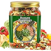 8oz Dried Ramen Toppings, 9 Dehydrated Vegetables for Instant Noodles & Miso Soup, Plant-Based Add-Ins for Chicken Soup, Veggie Salad & Vegan Ramen - Clean Label, Quick Prep