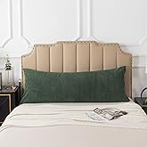 KAIANG Pack of 1 Corduroy Soft Soild Decorative Square Body Pillow Covers Set Cushion Cases Pillowcases for Sofa Bedroom 20 x 54 Inch 51 x 137 cm (Dark Green, Body Size)