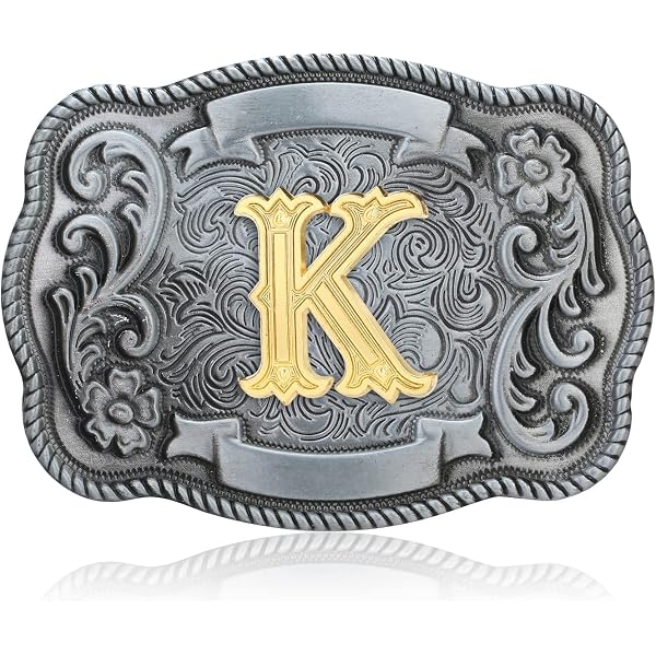 Amazon.com: Crumrine Unisex Adult Initial Belt Buckle with  display picture 3