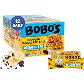Bobo's Soft Baked Oatmeal Bars, Banana Chocolate Chip, 3oz (12 ct) | Gluten Free, Healthy Meal Replacement Bars for Adults &amp; Kids, Simple Ingredients, Whole Grain Oats, Plant Based, Non-GMO