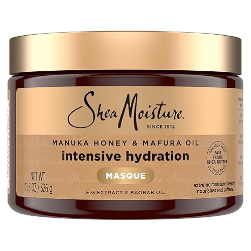 SheaMoisture Intensive Hydration Hair Masque Manuka Honey & Mafura Oil For Dry, Damaged Hair Deep Conditioning Hair Treatment 11.5 oz