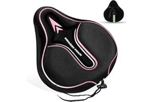 MSDADA Memory Foam Bike Seat Cover Padded, Soft Bike Cushion for Men & Women, Comfortable Bike Accessories for Bike, Outdoor Indoor Cycling