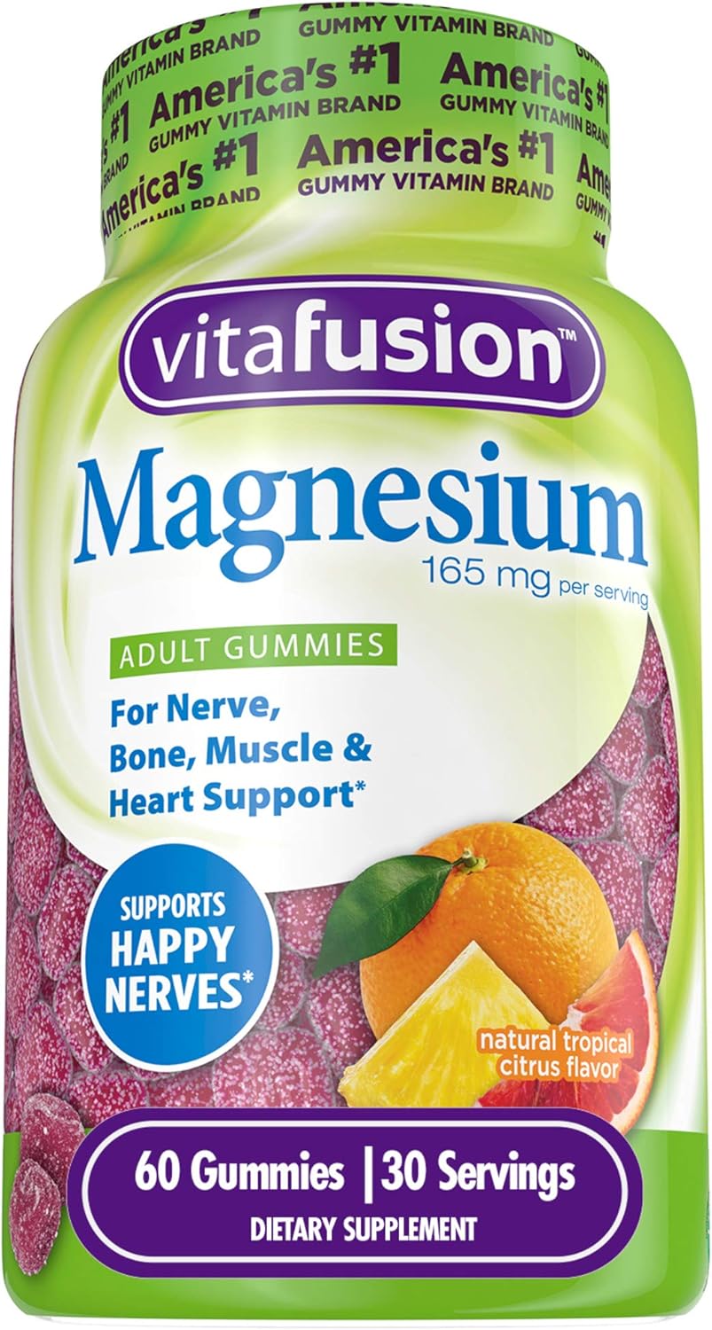 Magnesium Gummy Supplement, 60ct, Citrus: Health & Personal Care