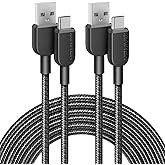 Anker USB A to USB C Cable, Charger Cord (2 Pack, 10FT), for Samsung Galaxy Note 10/S10+ S10, LG V30 (Black)
